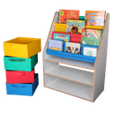 Ver imagem 6 de Porta Livros Infantil Decorativo Montessori com 4 Caixas