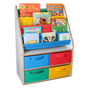 Ver imagem 4 de Porta Livros Infantil Decorativo Montessori com 4 Caixas