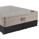 Ver imagem 2 de Cama Box Queen Bipartido Sintético + Colchão Ortobom Airtech Molas Ensacadas 65x158x198 Cinza