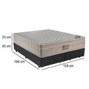 Ver imagem 4 de Cama Box Queen Bipartido Sintético + Colchão Ortobom Airtech Molas Ensacadas 65x158x198 Cinza