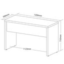 Ver imagem 3 de Mesa Escritorio Tampo Tamburato 120cm Olmo Branco Tok Arty Olmo Branco