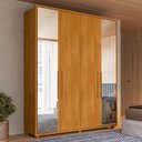 Ver imagem 2 de Guarda Roupa Casal Greco 4 Portas Cinamomo com Espelho - Madetec