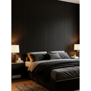 Ver imagem 2 de Painel Ripado Wpc Loft Preto 290x25cm 10mm - Revestimento Decorativo Parede Sala Quarto