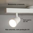 Ver imagem 5 de Trilho Eletrificado 2 Spot Led Gu10 Mr16 Canopla Tampa Cega Cor:branco