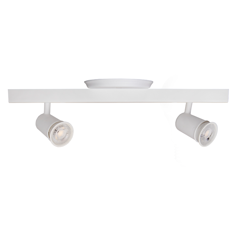 Trilho Eletrificado 2 Spot Led Gu10 Mr16 Canopla Tampa Cega Cor:branco - 7