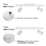 Trilho Eletrificado 2 Spot Led Gu10 Mr16 Canopla Tampa Cega Cor:branco - 4