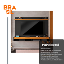 Ver imagem 7 de Painel Home para Tv até 75 Polegadas Ripado Brasil 180cm