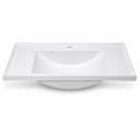 Ver imagem 4 de Kit 2 Pias Lavatório Retangular 60cm para Lavabo em Plástico Preto/Branco