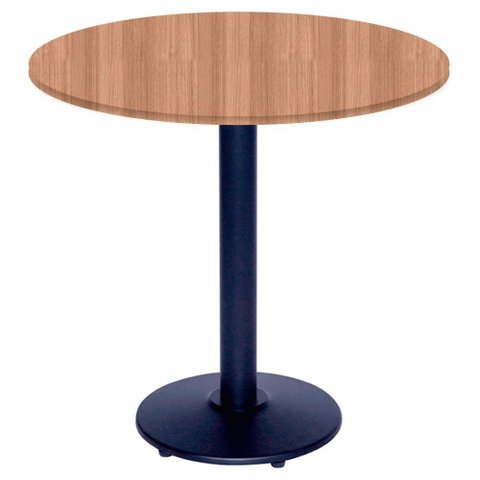 Mesa Bistrô Ferro Preto 111,50 Cm (alt) Disco Redondo Tampo Mdp Redondo 70 Cm (larg) X 2,50 Cm (alt