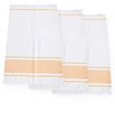 Ver imagem 1 de Pano de Copa Vitória Kit 3 peças - Dohler Branco/Laranja