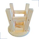 Ver imagem 6 de Banqueta Baixa Redonda Madeira Maciça Pinus Natural sem Pintura Resistente Pinus Pequena Infantil