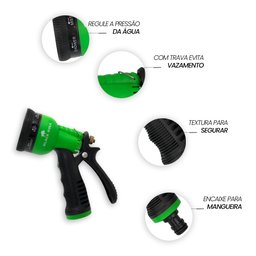 Esguicho Múltiplo para Mangueira com 8 Tipos de Jatos com Trava - 4