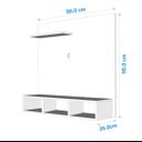 Ver imagem 4 de Painel TV 32 polegadas Gold - Prado Móveis:Canelado/ Off White