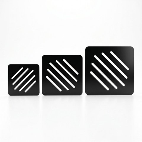 Descanso Panela Kit com 3 Quadrado Acm Preto Trivet Suporte Panela Quente Cozinha Decoração