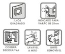 Ver imagem 5 de Cortina Sala Voal Quadriculado Charm Decoraçao 6,00x2,80:cinza