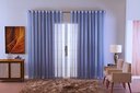 Ver imagem 2 de Cortina Sala Voal Quadriculado Charm Decoraçao 6,00x2,80:cinza