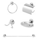 Ver imagem 1 de Kit Acessórios para Banheiro 5 Peças Cromado Stander - Pison