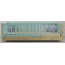 Ver imagem 1 de Cama Infantil Solteiro Base Colorida Madeira Maciça Pinus Grade Vertical