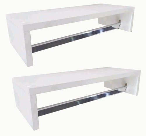 Kit 2 cabideiros aéreos Para entrada de casa Organizadora Nova Decor Cabideiro multiuso branco aéreo - 1
