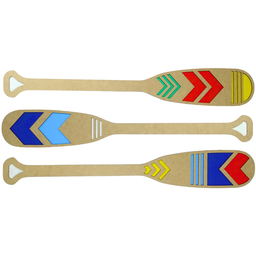 Remo Decorativo Kit com 3 Remos de Praia Coloridos de Mdf - 2
