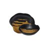 Prato de Sobremesa Tigela Bowl Preto Dourado Fosco Stone 12un - 4