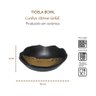 Prato de Sobremesa Tigela Bowl Preto Dourado Fosco Stone 12un - 3