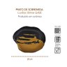 Prato de Sobremesa Tigela Bowl Preto Dourado Fosco Stone 12un - 2