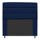 Ver imagem 1 de Cabeceira Estofada Turim 100CM Solteiro Suede Azul Marinho - D A DECOR