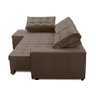 Sofá de Canto Retrátil e Reclinável com Molas 3,00x2,00 Le Jacke Suede Capuccino Madelina Decor - 4