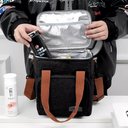 Ver imagem 3 de Bolsa Térmica Lancheira Alça Transversal Multiuso Moderna Reforçada Fitness Academia Trabalho