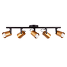 Spot Trilho de Sobrepor Moderno Direcionável Fokus 5 Lâmpadas E27 Bivolt:Dourado/110V/220V - 1