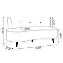 Ver imagem 4 de Sofá 2 Lugares para Sala Living 135cm Pés Palito Korah K04 Veludo Rosê - Mpozenato