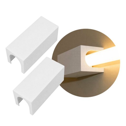 Par de Conexão Conecta 1 Saída Branco p/ Tubular T8 60 ou 120cm Starlumen ST3081 - 2un