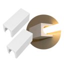 Ver imagem 1 de Par de Conexão Conecta 1 Saída Branco p/ Tubular T8 60 ou 120cm Starlumen ST3081 - 2un