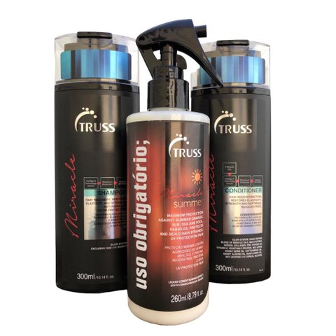Truss Miracle Shampoo e Condicionador 300ml+summer Miracle 260ml 12253