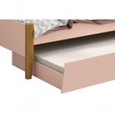 Ver imagem 3 de Cama Babá Solteiro com Auxiliar Simba Rosa Fosco com Madeira - Reller