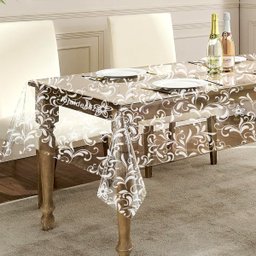 Toalha Mesa Plástico Transparente 4 e 6 Lugares 1,40x1,60 M1 - 4