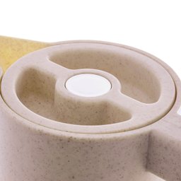 Garrafa Térmica Café Chá Nórdica Cor Bege com Cabo Bambu - 3