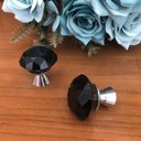 Ver imagem 2 de Puxador Cristal Il4507 Preto/cromado 30mm Italy Line