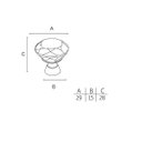 Ver imagem 3 de Puxador Cristal Il4507 Preto/cromado 30mm Italy Line