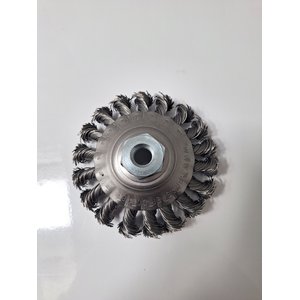Escova Circular Cônica Fio Trançado Aço Carbono 4.1/2 X M14