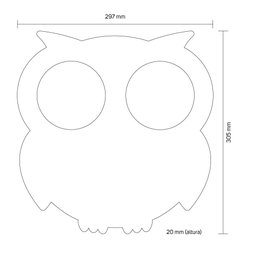 Luminária de Teto Plafon de Led Arandela Quarto Bebê Criança Coruja Bivolt:amarela Branco Quente 300 - 5