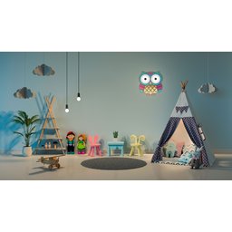 Luminária de Teto Plafon de Led Arandela Quarto Bebê Criança Coruja Bivolt:amarela Branco Quente 300 - 3