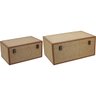 Jogo 2 Baú Mdf Bege Decorativo Organizador - 1