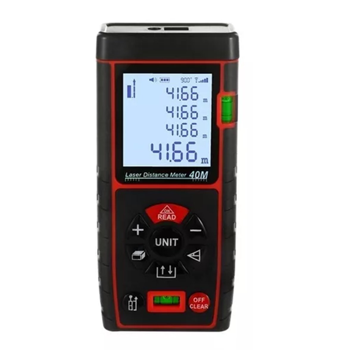 Trena Laser Alta Precisao 40 Metros Profissional Calculo Area Volume Polegadas In Pes Ft M² Medros Q - 11