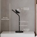 Ver imagem 4 de Abajur Luminaria de Mesa Moderno Michelle Inclinado Globo 10cm Decoração Casa Sala Quarto Escritório