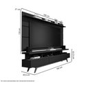 Ver imagem 2 de Painel Vivare 1,8 e Rack Vivare Wood Off White-Freijó - Giga