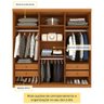 Guarda Roupa Casal 100% Mdf 6 Portas 4 Gavetas Joinville Tcil - 8