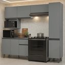 Ver imagem 1 de Armário de Cozinha Completa 240 Cm Cinza Nice Madesa 08