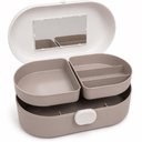 Ver imagem 7 de Bolsa Porta Maquiagem Maleta Cosmeticos 5 Compartimentos com Espelho Organizador Viagem Manicure Gav
